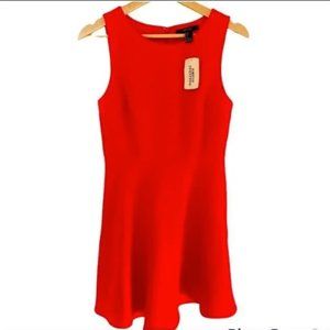 NWT Forever 21 red fit and flare skater style dress women’s small saffron